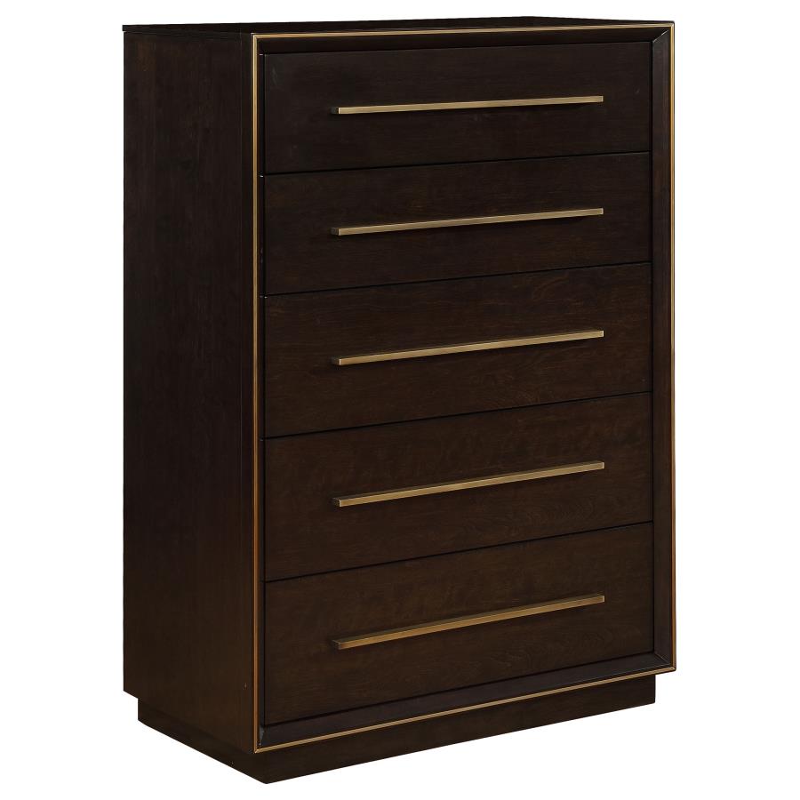 Durango 5-drawer Bedroom Chest Smoked Peppercorn (image for) Durango 5-drawer Bedroom Chest Smoked Peppercorn