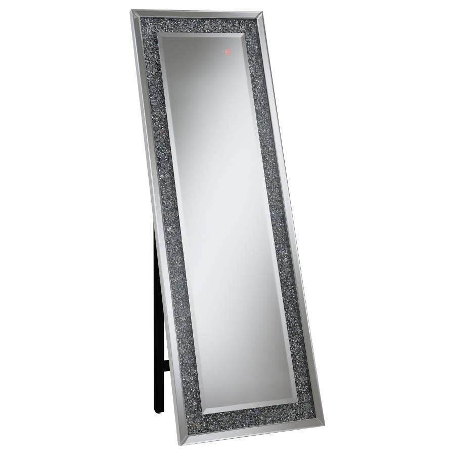 Carisi 22 x 61 Inch Crystal Acrylic Standing Mirror Silver (image for) Carisi 22 x 61 Inch Crystal Acrylic Standing Mirror Silver